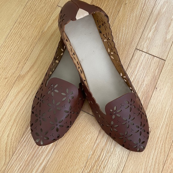 BNWT khussa 💯 leather handmade brown flats jutti - Picture 2 of 7